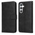 Samsung Galaxy S25+ 5G Classic Calf Texture Flip Leather Phone Case - Black