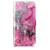 Samsung Galaxy S25+ 5G Colored Drawing Marble Pattern Leather Phone Case - Pink Seawater