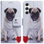 Samsung Galaxy S25+ 5G Coloured Drawing Flip Leather Phone Case - Pug