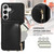 Samsung Galaxy S25+ 5G Crossbody Lanyard Zipper Wallet Leather Phone Case - Black