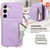 Samsung Galaxy S25+ 5G Crossbody Lanyard Zipper Wallet Leather Phone Case - Purple