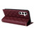 Samsung Galaxy S25+ 5G Crossbody Rhombic Sucker Leather Phone Case - Claret