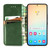 Samsung Galaxy S25+ 5G Cubic Grid Pressed Magnetic Leather Phone Case - Green