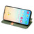 Samsung Galaxy S25+ 5G Cubic Grid Pressed Magnetic Leather Phone Case - Green