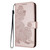 Samsung Galaxy S25+ 5G Datura Flower Embossed Flip Leather Phone Case - Rose Gold
