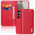 Samsung Galaxy S25+ 5G DUX DUCIS Hivo Series Cowhide + PU + TPU Flip Phone Case - Red