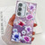 Samsung Galaxy S25+ 5G Electroplating Flowers Plants Texture TPU Phone Case - Purple Flowers FL1
