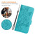 Samsung Galaxy S25+ 5G Embossed Rose RFID Anti-theft Leather Phone Case - Light Blue