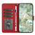 Samsung Galaxy S25+ 5G Floral Embossed Pattern Leather Phone Case - Red