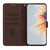 Samsung Galaxy S25+ 5G Heart Pattern Skin Feel Leather Phone Case - Brown