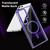 Samsung Galaxy S25+ 5G Ice Color Magnetic Series TPU Hybrid Acrylic Magsafe Phone Case - Yuanfeng Blue