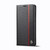 Samsung Galaxy S25+ 5G LC.IMEEKE Carbon Fiber Leather Phone Case - Vertical Black