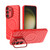 Samsung Galaxy S25+ 5G Lens Frame Bracket Corrugated MagSafe Phone Case - Red Samsung Galaxy S25+ 5G Lens Frame Bracket Corrugated MagSafe Phone Case - Red