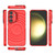 Samsung Galaxy S25+ 5G Lens Frame Bracket Corrugated MagSafe Phone Case - Red Samsung Galaxy S25+ 5G Lens Frame Bracket Corrugated MagSafe Phone Case - Red