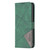 Samsung Galaxy S25+ 5G Magnetic Buckle Rhombus Texture Leather Phone Case - Green