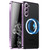 Samsung Galaxy S25+ 5G MagSafe Magnetic Frosted Metal Phone Case - Purple