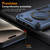 Samsung Galaxy S25+ 5G Metal Ring 360 Degree Rotating Holder PC Hybrid TPU Phone Case - Navy Blue