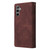 Samsung Galaxy S25+ 5G Multifunctional Frosted Zipper Wallet Leather Phone Case - Coffee