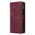 Samsung Galaxy S25+ 5G Multifunctional Frosted Zipper Wallet Leather Phone Case - Wine Red