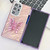 Samsung Galaxy S25+ 5G Plating Glitter Texture Butterfly Holder TPU Phone Case with Lens Film - Pink Water Ripples