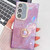 Samsung Galaxy S25+ 5G Plating Glitter Texture Ring Holder TPU Phone Case with Lens Film - Purple Tinfoil Texture Samsung Galaxy S25+ 5G Plating Glitter Texture Ring Holder TPU Phone Case with Lens Film - Purple Tinfoil Texture