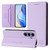 Samsung Galaxy S25+ 5G RC01 Dual-Folded Magnetic Suction RFID Leather Phone Case - Light Purple Samsung Galaxy S25+ 5G RC01 Dual-Folded Magnetic Suction RFID Leather Phone Case - Light Purple