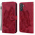 Samsung Galaxy S25+ 5G Retro Skin Feel Butterflies Embossing Horizontal Flip Leather Phone Case - Red Samsung Galaxy S25+ 5G Retro Skin Feel Butterflies Embossing Horizontal Flip Leather Phone Case - Red