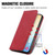 Samsung Galaxy S25+ 5G Retro Skin Feel Magnetic Leather Phone Case - Red