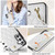 Samsung Galaxy S25+ 5G Rhombic Dual Buckle Card Slots Phone Case with Lanyard - White