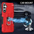 Samsung Galaxy S25+ 5G Ring Holder Armor Hybrid Phone Case - Red