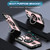 Samsung Galaxy S25+ 5G Ring Holder Carbon Fiber PC Hybrid TPU Phone Case - Rose Gold