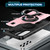Samsung Galaxy S25+ 5G Ring Holder Carbon Fiber PC Hybrid TPU Phone Case - Rose Gold