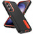 Samsung Galaxy S25+ 5G Rugged PC Hybrid Silicone Phone Case with Holder - Black+Orange