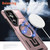 Samsung Galaxy S25+ 5G Shield Hollow Frame Holder MagSafe Phone Case - Rose Gold Samsung Galaxy S25+ 5G Shield Hollow Frame Holder MagSafe Phone Case - Rose Gold