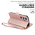 Samsung Galaxy S25+ 5G Side Buckle RFID Anti-theft Leather Phone Case - Rose Gold