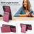 Samsung Galaxy S25+ 5G Skin Feel Detachable Card Bag Magsafe Phone Case - Wine Red