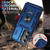Samsung Galaxy S25+ 5G Sliding Camshield TPU Hybrid PC Phone Case with Holder - Navy Blue