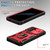 Samsung Galaxy S25+ 5G Sliding Camshield TPU Hybrid PC Phone Case with Holder - Red+Black