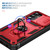Samsung Galaxy S25+ 5G Sliding Camshield TPU Hybrid PC Phone Case with Holder - Red+Black