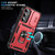 Samsung Galaxy S25+ 5G Sliding Camshield TPU Hybrid PC Phone Case with Holder - Red+Black