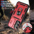Samsung Galaxy S25+ 5G Sliding Camshield TPU Hybrid PC Phone Case with Holder - Red+Black
