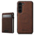 Samsung Galaxy S25+ 5G Suteni H19 Litchi Texture 2-in-1 MagSafe Removable Card Case Back Phone Case - Brown