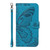 Samsung Galaxy S25+ 5G Swallowtail Butterfly Embossed Leather Phone Case - Blue