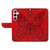 Samsung Galaxy S25+ 5G Swallowtail Butterfly Embossed Leather Phone Case - Red