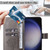 Samsung Galaxy S25+ 5G Tree & Cat Embossed Pattern Flip Leather Phone Case - Grey