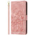 Samsung Galaxy S25+ 5G Tulips Embossed Leather Phone Case with Lanyard - Pink
