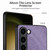 Samsung Galaxy S25+ 5G Vintage Leather PC Back Cover Phone Case - Purple