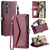 Samsung Galaxy S25+ 5G Wallet Multi-card Slot Leather Phone Case with Lanyard - Wine Red
