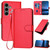 Samsung Galaxy S25+ 5G YX0070 Carbon Fiber Buckle Leather Phone Case with Lanyard - Red