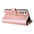 Samsung Galaxy S25 5G 9-Card Slots Zipper Wallet Bag Leather Phone Case - Rose Gold